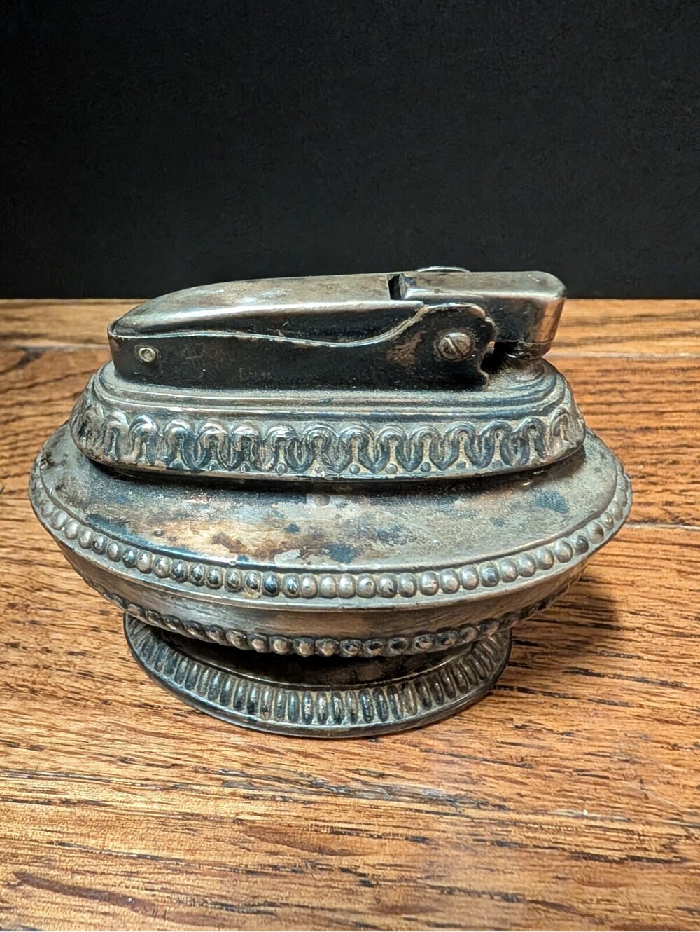 Ronson Queen Anne Silverplated Vtg Table Top Cigar Lighter /Paperweight Untested
